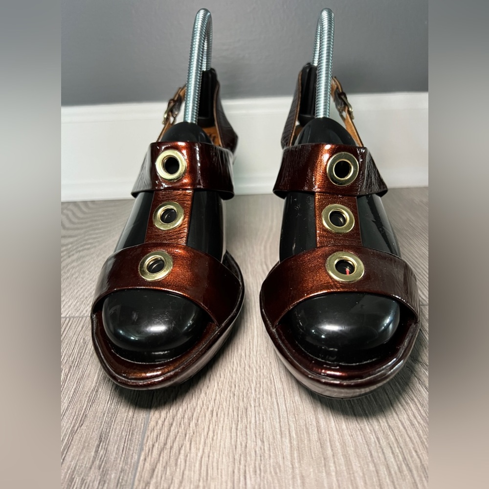 Sofft Women’s Three Ring Cork Brown Sandal Wedges‎ Size 8.5 - Picture 3 of 12